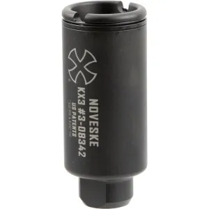 Noveske 5000517 KX3 Flash Suppressor 5.56mm 1.35\" Dia 1/2x28 tpi Black Nitride