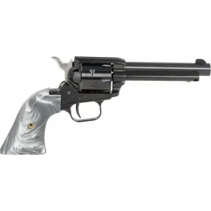 Heritage Mfg RR22B4GPRL Rough Rider 6rd 4.75\" Black Steel Frame, Barrel & Cylinder Gray Pearl Grip Revolver