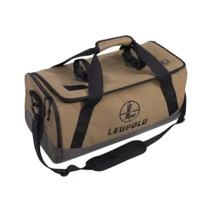 Leupold 182402 Optics Go Gear Duffle Nylon Tan with Black Strap Expanding Side Pockets Internal Pocket Sections for Optics Tripod Carry Strap