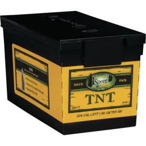 Speer Ammo 4723 Rifle Varmint 270 Caliber .277 90 GR TNT Hollow Point 650 Box