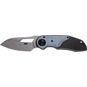 CRKT Attaboy Folding Knife 2-3/4\" Drop Point Blade Black and Blue