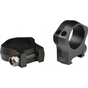 Warne 7214M Mountain Tech Scope Ring Set Fixed For Rifle Picatinny/Weaver Medium 30mm Tube Black Anodized Aluminum