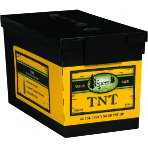 Speer Bullets 4705 Rifle Varmint TNT 22 Caliber .224 50 GR Hollow Point 1000 Box