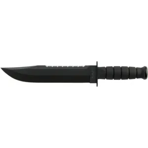 Ka-Bar 2211 Big Brother 9.38\" Top Serrated/Bottom Straight Black Blade Black Kraton