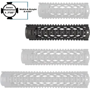Yankee Hill 9633DX Diamond Series Forearm 9.3\" AR-15 Aluminum Black