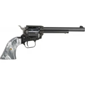 Heritage Mfg RR22B6GPRL Rough Rider 6rd 6.50\" Black Steel Frame, Barrel & Cylinder Gray Pearl Grip Revolver