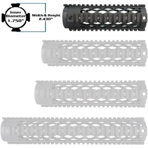 Yankee Hill 9630DX Diamond Series Forearm 7.3\" AR-15 Aluminum Black