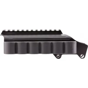 TacStar 1081035 Shotgun Rail Mount with SideSaddle 6 Rounds 12GA Rem 870/1100/11-87 Black Aluminum/Rubber