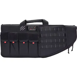 GPS Bags GPST30ARB Tactical AR Case 30\" Black 1000D Nylon with Mag & Storage Pockets, Lockable Zippers, External Handgun Pocket & DuPont Teflon Coating