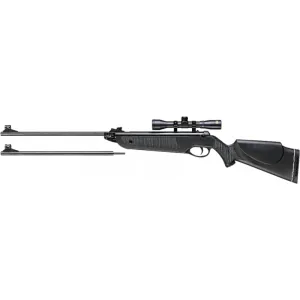 Beeman 1022 Black Club Spring Piston 1rd 177, 22 Pellet Black Rec/Barrel Black Synthetic Stock Includes 4x32mm Scope, Mount & Extra Barrel