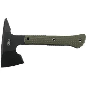CRKT 2726 Jenny Wren Compact 2.59\" Blade Tomahawk SK-5 Steel Blade Green GRN Handle 10.06\" Long Tomahawk w/Spike