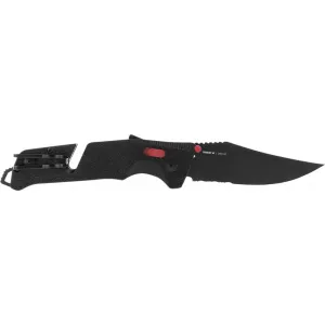 SOG 11-12-02-41 Trident AT - Black Red - Partially Serrated Black Serrated Blade