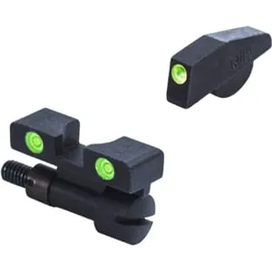 Meprolight USA 227713101 Mepro Tru-Dot Fixed Sights Self-Illuminated Green Tritium Front & Rear with Black Frame for S&W K,L,N, Frame