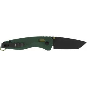 S.O.G SOG-11-41-13 Aegis AT 3.13\" Folding Tanto Plain Black TiNi Cryo D2 Steel Blade/Forest w/Moss Accents GRN Handle