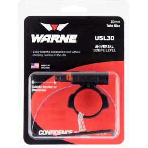 Warne USL30 Universal Scope Level 30mm Tube Diameter Universal Aluminum Black