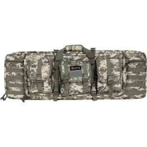 GPS Bags GPSDRC36ACU Double 36\" A-TACS AU 600D Polyester with 2 Padded Pistol Sleeves, Molle Webbing & Lockable Zippers