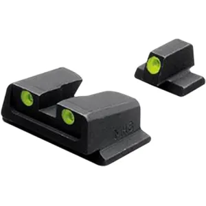 Meprolight 11766 Tru-Dot Night Sight Fixed Set S&W M&P 9/40 Full Size/Compact Tritium Green Tritium Green Black
