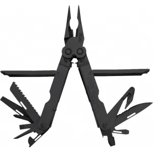 S.O.G SOG-B63N-CP Powerlock V-Cutter Black Oxide 420 Stainless Steel 7\" Long Features 18 Tools w/Sheath