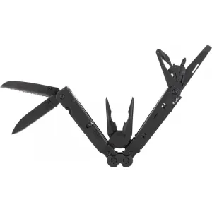 S.O.G SOG-B66N-CP PowerAssist Black Oxide 420 Stainless Steel 7\" Long Features 16 Tools w/Sheath