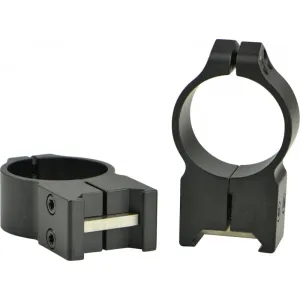 Warne 216M Maxima Fixed Ring Set 30mm Dia Extra High Steel Black Matte