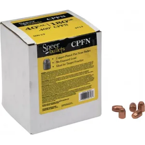 Speer Bullets 4713 Handgun Plinking 40 Caliber .400 180 GR Flat Nose 500 Box