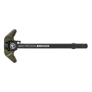 Aero Precision AR15 BREACH Ambi Charging Handle with Large Lever - Black/OD Green - APRA700131C
