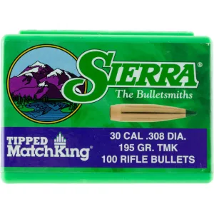Sierra 7795 Tipped MatchKing 30 Caliber .308 155 GR TMK 100 Box
