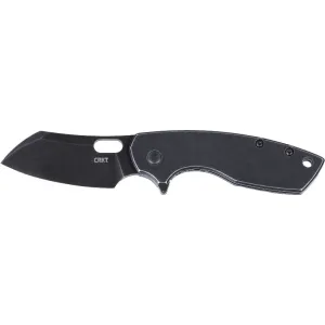 CRKT 5315KS Pilar Large 2.67\" Folding Plain Black Stonewashed 8Cr13MoV SS Blade/Black Stainless Steel Handle Includes Pocket Clip
