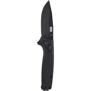 S.O.G SOG-TM1027-C Terminus XR 2.95\" Folding Clip Point Plain Black TiNi D2 Steel Blade Black G10 Handle Includes Pocket Clip