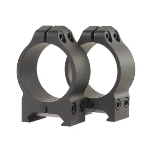 Warne 214M Maxima Vertical Ring Set Fixed For Rifle Maxima/Weaver/Picatinny Medium 30mm Tube Matte Black Steel