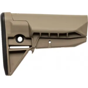 Bravo Company BCMGunfighter Mod 0 SOPMOD Stock Assembly AR-15 Polymer Flat Dark Earth, QD Sling Sockets.