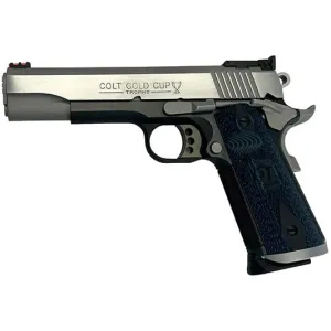Colt Gold Cup Trophy Handgun .45 Auto 8rd Mag 5\" Barrel Two-Tone Finish G10 Grips Fiber Sights