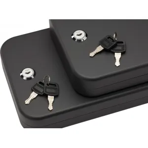 SnapSafe 75201 Lock Box Large Key Entry Black Steel 9.50\" L x 6.50\" W x 1.75\" D 2pk
