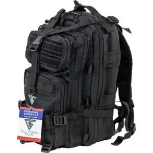 Full Forge Gear Hurricane Tactical Backpack 600D Polyester 18\" x 11\" x 11\" Black