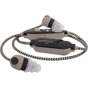 Radians Vertex VX-AC40 Electronic In-Ear Hearing Protection, 21dB NRR, Rechargeable, Black/Gray