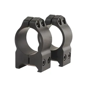 Warne 201M Maxima Vertical Ring Set Fixed For Rifle Maxima/Weaver/Picatinny Medium 1\" Tube Matte Black Steel