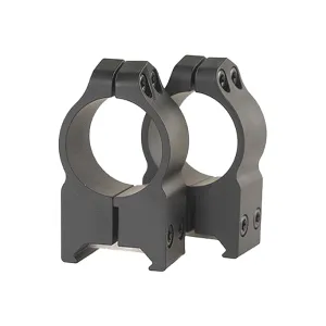 Warne 202M Maxima Vertical Ring Set Fixed For Rifle Picatinny/Weaver High 1\" Tube Matte Black Steel