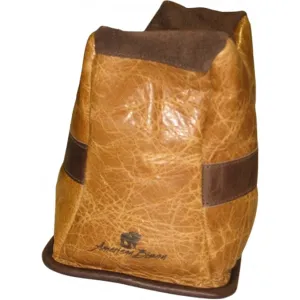 BenchMaster BMALBBKE American Bison Rifle Rest Front Bag Unfilled Brown Leather 24 oz