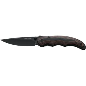 CRKT 1105K Endorser 3.18\" Folding Drop Point Plain Black Oxide 8Cr14MoV SS Blade/Multi-Color G10 Handle Includes Pocket Clip