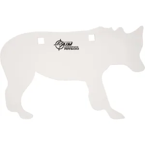 EZ-Aim 15574 Shooting Silhouette Target Handgun/Rifle Coyote White Powder Coated Steel 12\" W x 8.25\" H x 3/8\" Thick