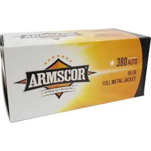 Armscor 50315 Pistol Value Pack 380 ACP 95 GRFull Metal Jacket (FMJ) - 100rd Box