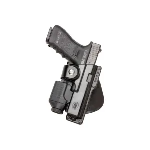 Fobus GLT17RP Tactical GLT Fits Glock 19/23/32 w/Tactical Light or Laser Polymer Black