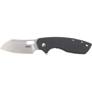 CRKT 5315G Pilar 2.67\" Folding Plain Satin 8Cr14MoV SS Blade/Black G10/SS Handle Includes Pocket Clip