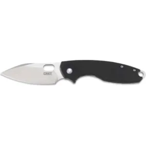 CRKT 5317 Pilar III 2.97\" Folding Spear Point Plain Satin 8Cr13MoV SS Blade/ G10 Black/SS Handle Includes Pocket Clip