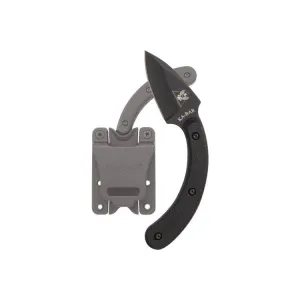 Ka-Bar Knives 1494 Tdi Ladyfingerblack Hard Plastic Sheath, Black Clip, Str Edge
