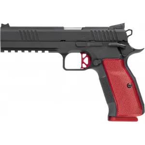Dan Wesson DWX Red Handgun 9mm Luger 19rd Mag 4.95\" Barrel Ambi Thumb safety