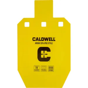 Caldwell 1116697 C Yellow Powder Coat AR500 Steel 10\" L x 6.1\" W x 0.4\" D 33% Hanging