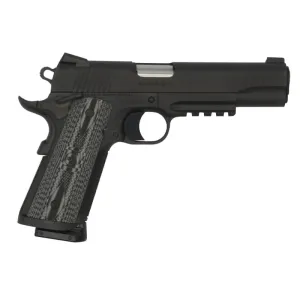 Colt Mfg O1080RGCCU 1911 Government Combat Unit 45 ACP 5\" 8+1 Black PVD Stainless Steel Checkered & Scalloped Black G10 Grip