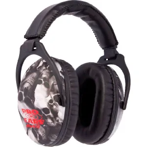 Pro Ears PE26UY006 ReVO Passive Muff 26 dB Over the Head Black Ear Cups with Black Headband & Skull Pattern for Youth 1 Pair
