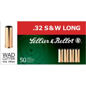 Sellier & Bellot SB32SWLB Handgun 32 Smith & Wesson Long 100 GR Wadcutter - 50rd Box